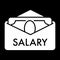 Salary vector icon. Black and white cash illustration. Solid linear money icon.