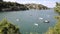 Salcombe Devon England UK view of the Kingsbridge Estuary with boats