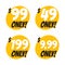 Sale 49 99 199 and 9.99 Dollars Only Offer Badge Sticker Design in Flat Style.