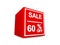 Sale 60% off on cube