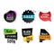Sale badge stickers percent discount black friday symbols vector illustration.