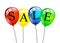 Sale balloons isolated