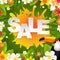 Sale Banner With Frangipani