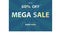 Sale banner of mega sale tempate design. Using colorful and simple writing.