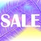 Sale banner with palm leaves. Floral tropical holidays background. Vector illustration. Hot Summer Sales design.