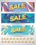 Sale banners discount abstract geometric diagonal concept