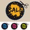 Sale Button - Colorful Vector Icons - Isolated On White