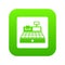 Sale cash register icon digital green