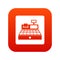 Sale cash register icon digital red
