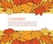 Sale and Clearance Concept Banner. Leaf Fall Background. Autumn Symbol, Icon and Badge for Web. Cartoon Vector illustration