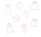 Sale clothings  icon   on the hangers. dress vector icon. clothes icon