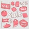 Sale Discount Hand Drawn Labels Set