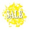 Sale explosion. Abstract background. Yellow blast for discounts