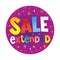 Sale extended circle banner poster