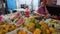 Sale of fruits on the food market in Jakarta, Indonesia.