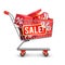 Sale Full Shopping Cart Red Pictogram