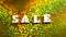 Sale. Golden background for writing text