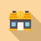 Sale house finance icon flat vector. Real home