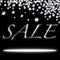 Sale icon with falling diamonds