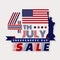 sale. Independence day design over white background, vector illustration