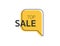 Sale label in yellow outline style. Top sale icon. Promotion label. Best offer. Discount tag in store. Special price sticker. Deal