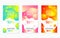 sale labels with abstract gradient liquid frame for social media advertisement and promotion