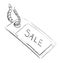 Sale luggage tag icon