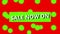 Sale now on animation red background banner green stars
