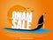 Sale Poster, Banner, Flyer with 3D text for Onam.