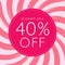 Sale Poster With Pink Sunburst