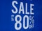 Sale posters up to 80 percents discount store discount sign showcase
