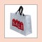 Sale printed white Reduce Reuse Recycle Eco Friendly Non Woven Bag with black handle