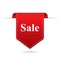 Sale Product Red Label Icon with shadow on white background