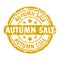 Sale seasonal autumn rubber stamp sketch
