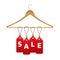 Sale shop hanger. Business banner. Vector illustration.