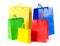 Sale shopping bags red, blue, yellow