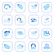 Sale and shopping icons - blue series