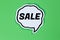 Sale shopping offer speech bubble communication concept talking saying
