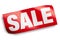 Sale sign isolated with clipping path