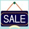 Sale signboard vector icon.