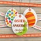 Sale Sticker Lines Easter Offer Wood