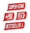 Sale stickers set - super star, best seller