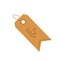 Sale tag, cardboard label for discount promotion with cord rope