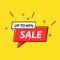 Sale tag. Special offer, big sale, discount, best price, mega sale banner. Shop or online shopping. Sticker, badge, coupon, store