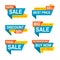 Sale tag vector badge design. Discount abstract sticker collection. Special offer, best price, buy now.