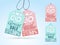 Sale tags for Eid Mubarak celebration.