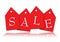 Sale tags with a reflection