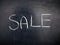 Sale text handwritten blackboard chalkboard