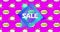 Sale text over boom text on speech bubbles against pink background