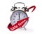 Sale time clock red arrow around